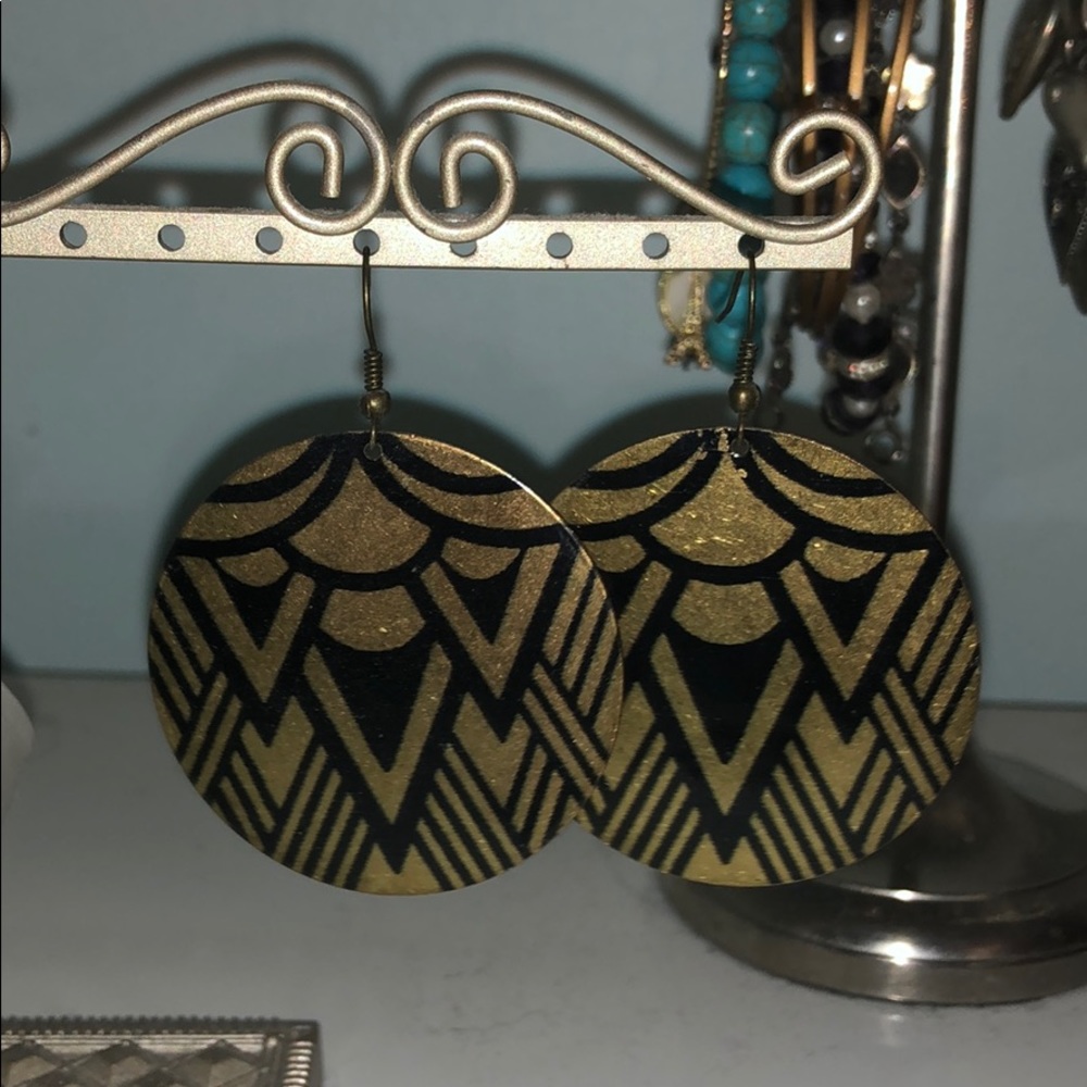 set of two large dangly earrings